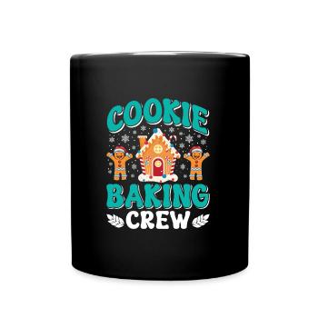 Christmas Biscuits Cookie Baking Crew Baking Fans - Full Colour Mug - black - Front