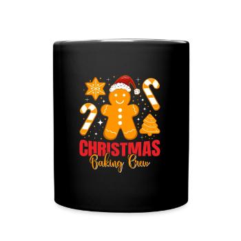 Backfans Christmas Baking Crew Cookies - Full Colour Mug - black - Front