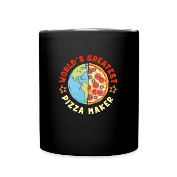 Pizzabäcker Word's Greatest Pizza Maker - Tasse einfarbig - Schwarz - Vorne