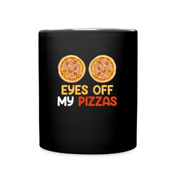 Pizzaïolo lève les yeux sur mes amateurs de pâtisserie de pizzas - Mug uni - noir - Devant