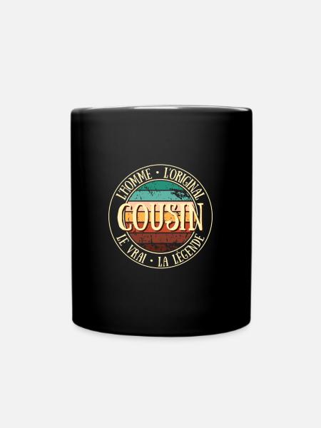 Cousin Homme Humour Idée Cadeau Vintage Droles - Mug uni - noir