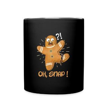 Lebkuchenmann Oh Mist! Backliebhaber Kekse - Tasse einfarbig - Schwarz - Vorne