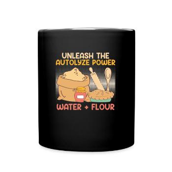 Baker Unleash the Power Water and Flour - Full Colour Mug - black - Front