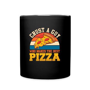 Pizza Maker Curst a Guy Who Makes Best Pizza - Full Colour Mug - black - Front