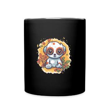 Mignon Anime Style Lent Loris Kawaii - Mug uni - noir - Devant