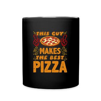 Pizzabäcker This Guy Makes the Best Pizza - Tasse einfarbig - Schwarz - Vorne