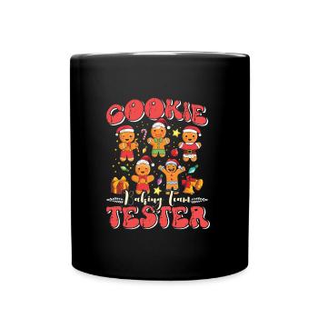 Gingerbread Christmas Cookie Tester Baking - Full Colour Mug - black - Front
