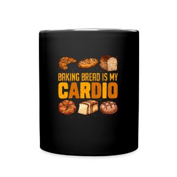 La pâtisserie est mon amateur de boulangerie cardio - Mug uni - noir - Devant