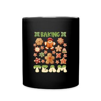 Cookie Baking Team Christmas - Full Colour Mug - black - Front