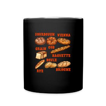 Levain, Pains, Amateurs de pâtisserie, Boulangers - Mug uni - noir - Devant
