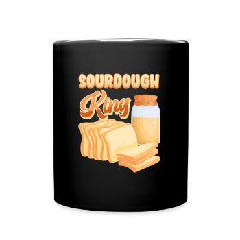 Brotliebhaber Sourdough King Brot Backen - Tasse einfarbig - Schwarz - Vorne
