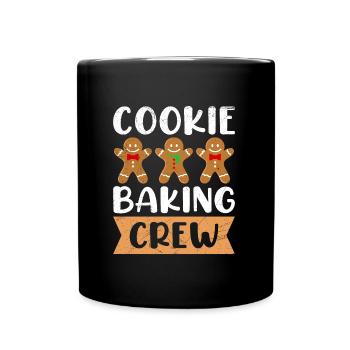 Cookie Back Crew Cookies Baking Lover - Full Colour Mug - black - Front