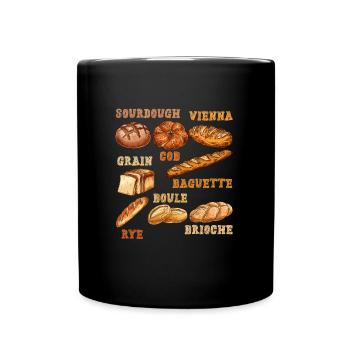 Levain, Pains, Amateurs de pâtisserie, Boulangers - Mug uni - noir - Devant