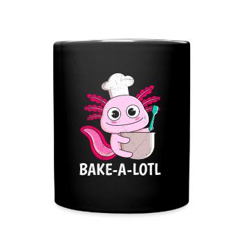Bread Lover Bakealotl Bread Baking Bread Dough - Full Colour Mug - black - Front