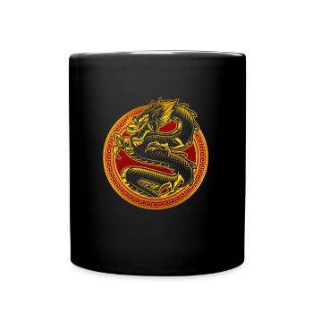 Chinesisches Neujahr Year of the Dragon China - Tasse einfarbig - Schwarz - Vorne