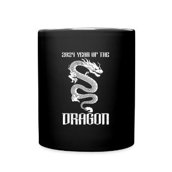 China Fan Happy Year of the Dragon Chinesischer - Full Colour Mug - black - Front