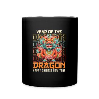Year of the Dragon Happy Chinese New Year - Full Colour Mug - black - Front