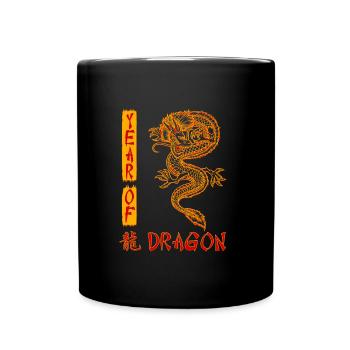 Nouvel An chinois Année du Dragon Chine - Mug uni - noir - Devant