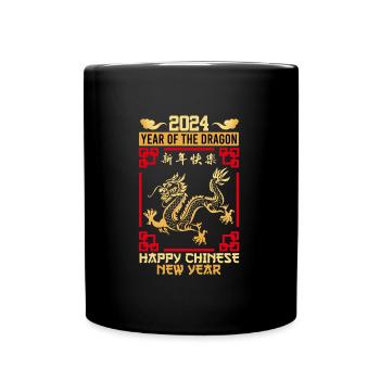 Année du Dragon Joyeux Nouvel An Chinois - Mug uni - noir - Devant