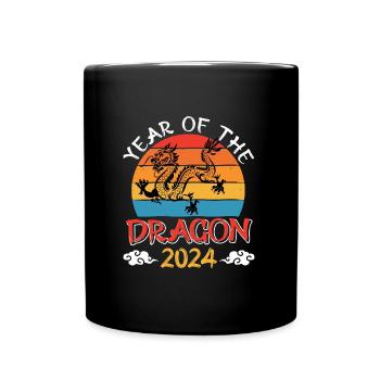 2024 Année du Dragon Nouvel An chinois - Mug uni - noir - Devant