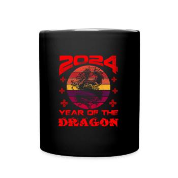 Année du Dragon 2024 Chine Fan Drachenjahr - Mug uni - noir - Devant