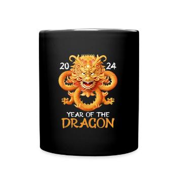 2024 Année du Dragon Nouvel An chinois - Mug uni - noir - Devant