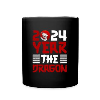 Année du Dragon 2024 Nouvel An chinois - Mug uni - noir - Devant