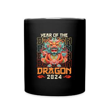 2024 Année du Dragon Nouvel An chinois - Mug uni - noir - Devant