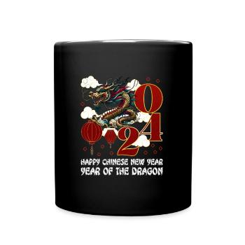 Année du Dragon 2024 Chine Fan Drachenjahr - Mug uni - noir - Devant