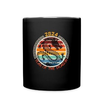 2024 Year of the Dragon Party Neujahr Tradition - Tasse einfarbig - Schwarz - Vorne