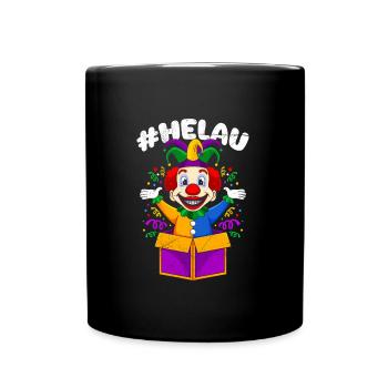 Deutscher Karneval Helau Fasching Köln - Tasse einfarbig - Schwarz - Vorne