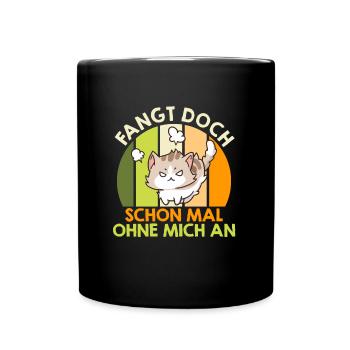 Bürokollege Faul Fang schon mal Ohne Mich an - Tasse einfarbig - Schwarz - Vorne