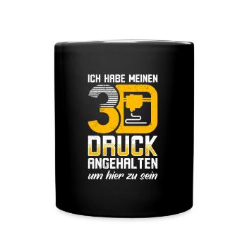 J’ai mis en pause mon impression §D pour être ici - Mug uni - noir - Devant