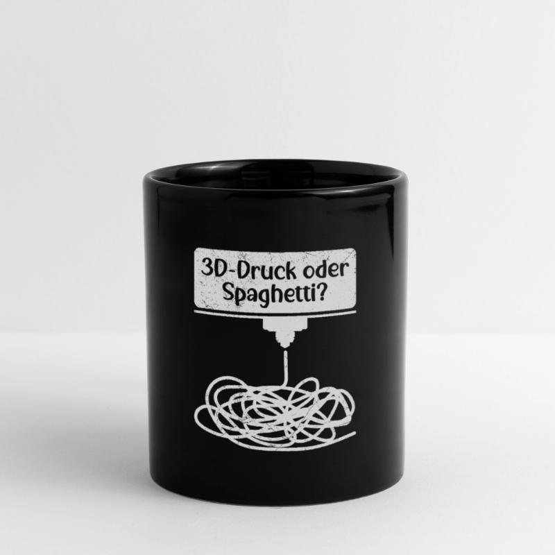 3D-Druck oder Spaghetti 3D Drucken Fail Tasse einfarbig