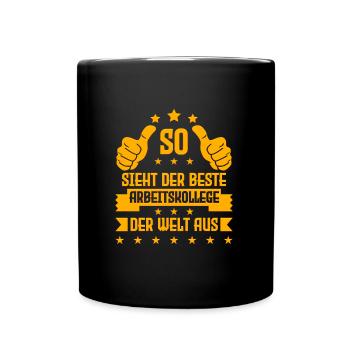 Mitarbeiter Der Beste Arbeitskollege der Welt - Tasse einfarbig - Schwarz - Vorne