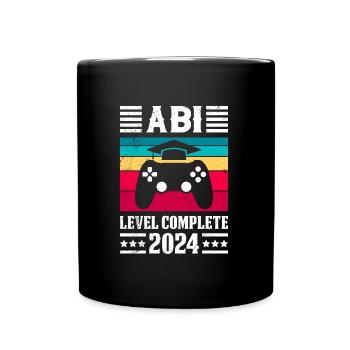 ABI Level Complete 2024 Abitur Abschlussparty - Tasse einfarbig - Schwarz - Vorne