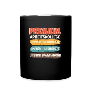 Mitarbeiter Premium Arbeitskollege Arbeitsplatz - Tasse einfarbig - Schwarz - Vorne