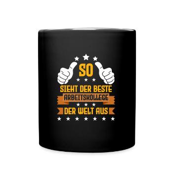 Mitarbeiter Der Beste Arbeitskollege der Welt - Tasse einfarbig - Schwarz - Vorne