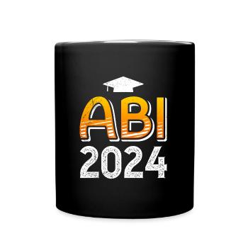 Abi 2024 Abitur Schulabschluss Abiturienten - Tasse einfarbig - Schwarz - Vorne