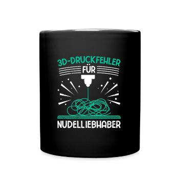 3D Printing Errors for Noodle Lovers 3-D Printing - Full Colour Mug - black - Front
