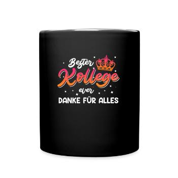 Bester Kollege Danke für Alles Bürokollege - Tasse einfarbig - Schwarz - Vorne