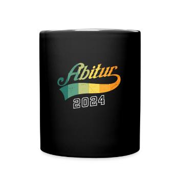 Abi 2024 Abitur Schulabschluss Abiturienten - Tasse einfarbig - Schwarz - Vorne