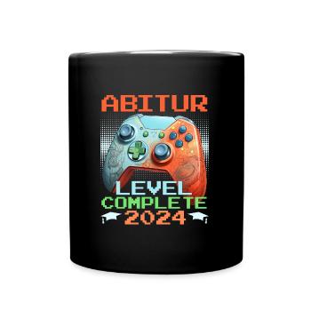 Abitur 2024 Level Complete Gamer Abiuturienten - Full Colour Mug - black - Front