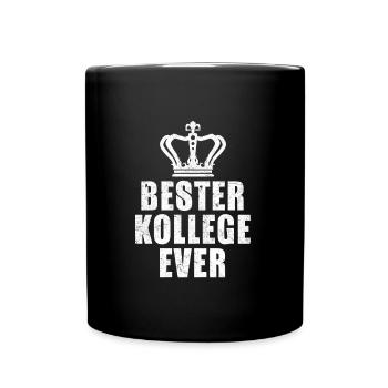 Arbeitskollege BESTER KOLLEGE EVER Coworker - Tasse einfarbig - Schwarz - Vorne