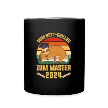 Masterabschluss Vom Bett Chiller zum Master 2024 - Tasse einfarbig - Schwarz - Vorne