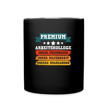 Mitarbeiter PREMIUM Work Colleague Assistenz - Tasse einfarbig - Schwarz - Vorne
