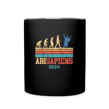 Abiturienten ABISAPIENS Abi 2024 Abschluss - Tasse einfarbig - Schwarz - Vorne