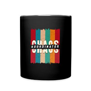 Arbeitskollegen CHAOS KOORDINATOR Lustiges - Tasse einfarbig - Schwarz - Vorne