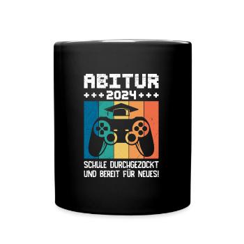 Abitur 2024 Abi School Gambled Through High School Graduate - Full Colour Mug - black - Front