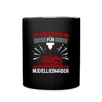3D Printing Errors for Noodle Lovers 3-D Printing - Full Colour Mug - black - Front